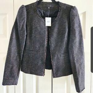 Joe's Jeans NEW Black & Metallic Copper Open Blazer, NWT, Women's Medium